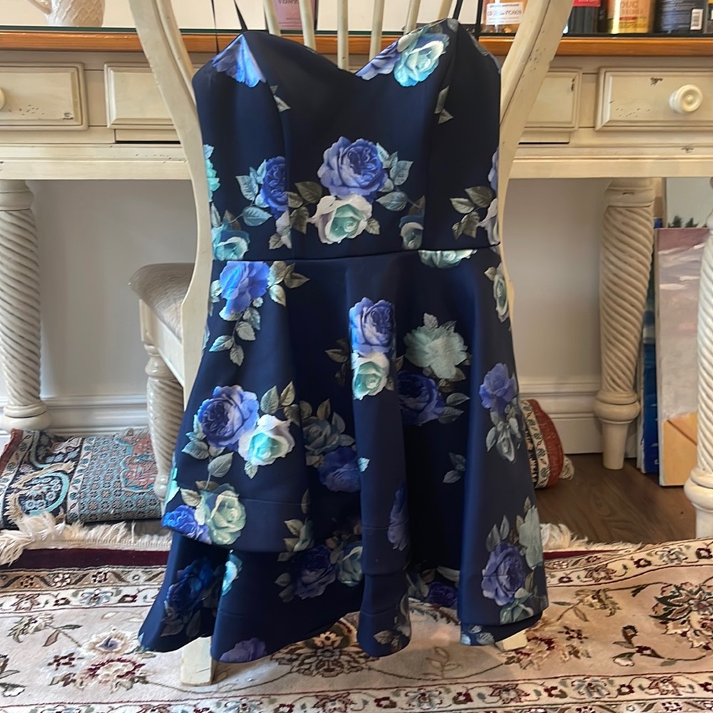 Strapless girls dress.
